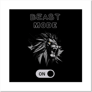 Lion in BEAST MODE Posters and Art